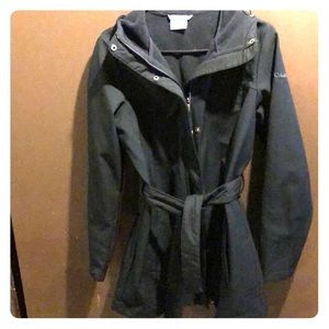Columbia fleece lined rain coat